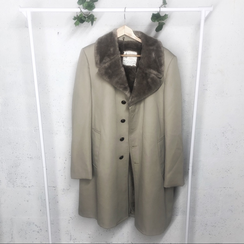 London Fog Fur Lined Trench Coat!
